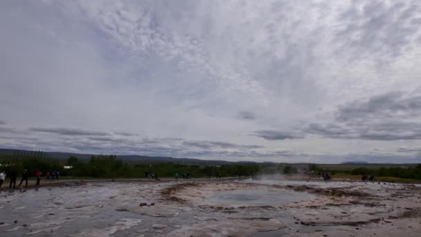 Geysir Islanda Punto Riferimento Principale Del Golden Circle — Video Stock