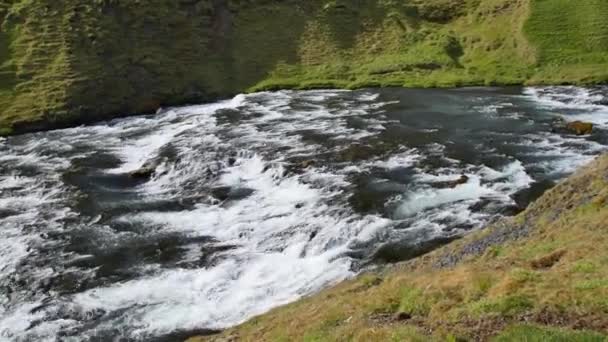 Rio Perto Kvernufoss Islândia — Vídeo de Stock