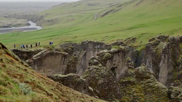 Fjarrgljfur Piękny Kanion Islandii — Wideo stockowe