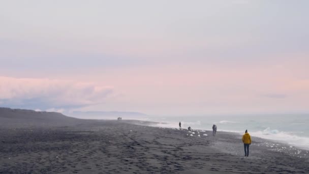 Diamond Beach Llena Icebergs Islandia — Vídeos de Stock