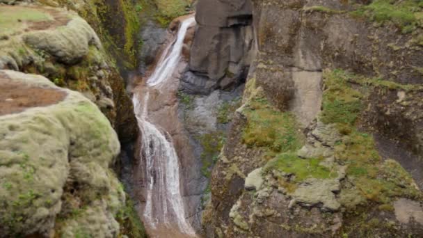 Fjarrgljfur Beautiful Canyon Ijsland — Stockvideo