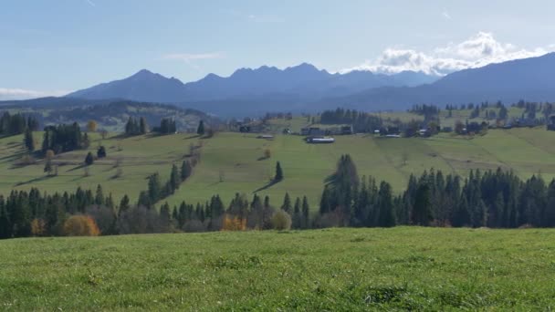 Panorama Las Montañas Tatra Polonia — Vídeos de Stock