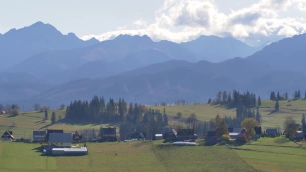 Πανόραμα Των Βουνών Tatra Πολωνία — Αρχείο Βίντεο