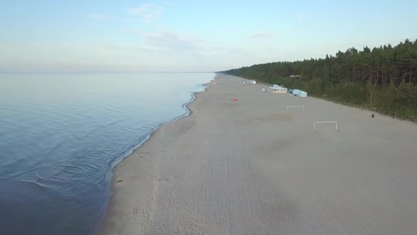 Vista Aérea Playa Mar Báltico — Vídeo de stock