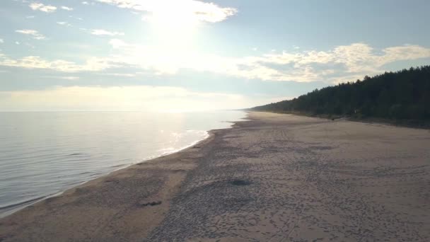 Вид Висоти Пляжу Балтійське Море — стокове відео