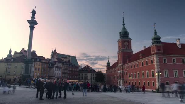 Castle Warsaw Placed Unesco List World Heritage Sites Main Historic — Stock Video