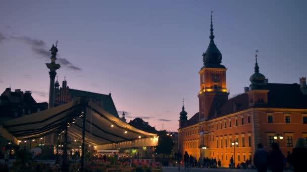 Stare Miasto Warszawie Jest Wpisane Listę Światowego Dziedzictwa Unesco Główna — Wideo stockowe