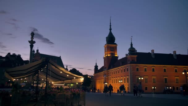 Die Warschauer Altstadt Steht Auf Der Unesco Liste Des Weltkulturerbes — Stockvideo