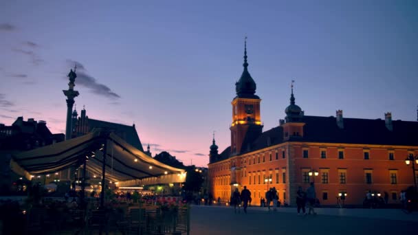 Gamla Stan Warszawa Finns Med Unescos Lista Över Världsarv Den — Stockvideo