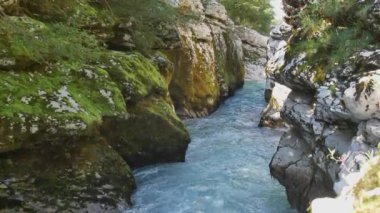 Beyaz su nehri Soca Sloven Alplerinde.