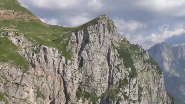 Widok Siodła Mangarta Piękny Alpejski Krajobraz Słowenii Widok Włoskie Góry — Wideo stockowe