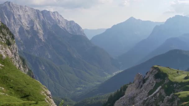 Krásný Západ Slunce Nad Alpami — Stock video