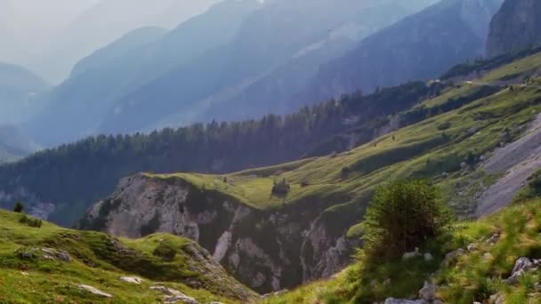 Krásný Západ Slunce Nad Alpami — Stock video