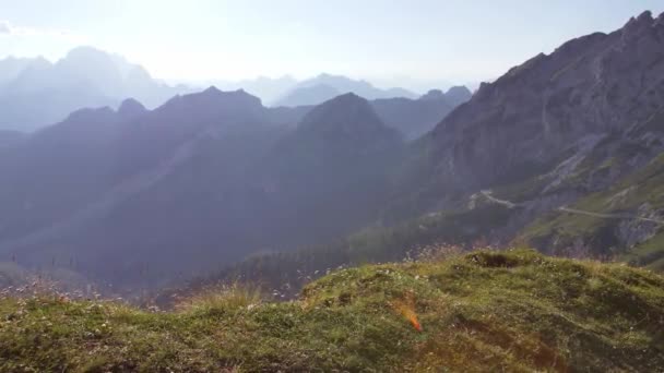 Belo Pôr Sol Sobre Alpes — Vídeo de Stock