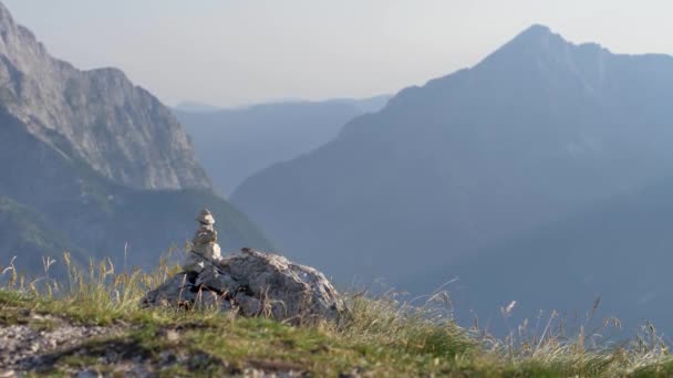 Hermosa Puesta Sol Sobre Los Alpes — Vídeos de Stock