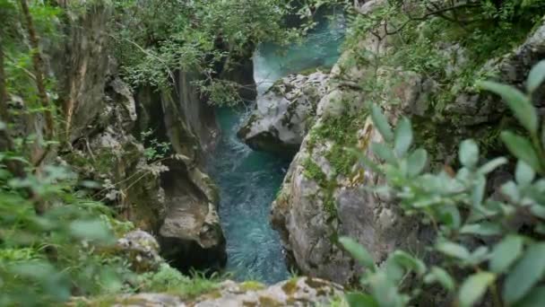 Bílá Řeka Soca Slovinských Alpách — Stock video
