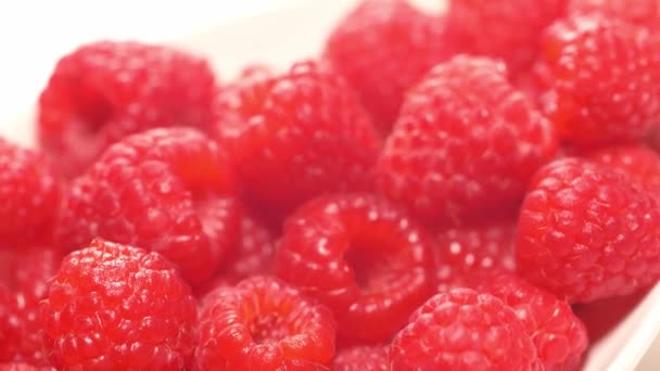 Beautiful Rasberries Close Footage — Stock Video