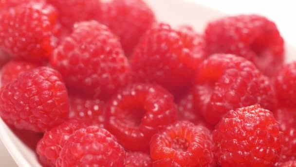 Beautiful Rasberries Close Footage — Stock Video