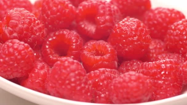 Beautiful Rasberries Close Footage — Stock Video