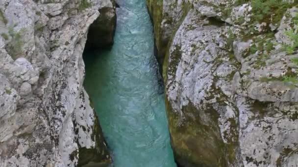 Soca River Best River Ccanyoning Alps — Stock Video