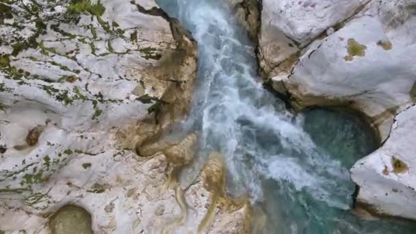 Soca River Best River Ccanyoning Alps — Stock Video