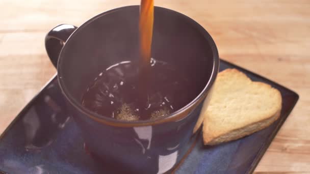 Nagranie Kawy Świeża Kawa Filiżance — Wideo stockowe