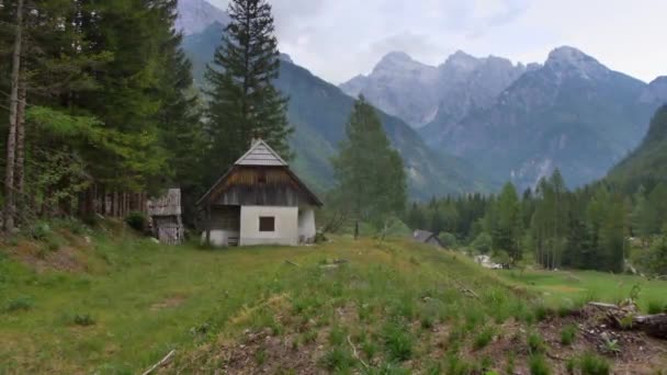 Die Julischen Alpen Slowenien Schöne Berge Einem Bewölkten Tag — Stockvideo