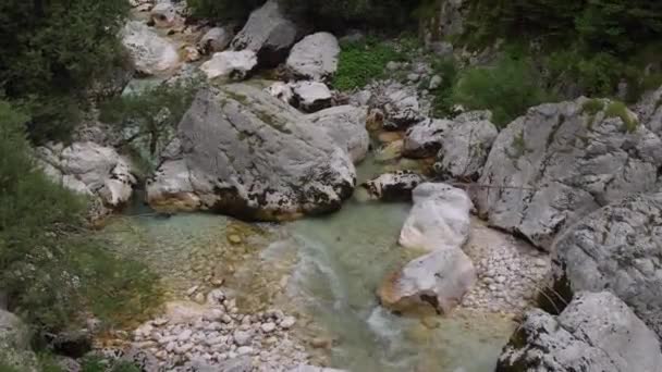 Fehér Folyó Soca Slovenian Alpokban — Stock videók