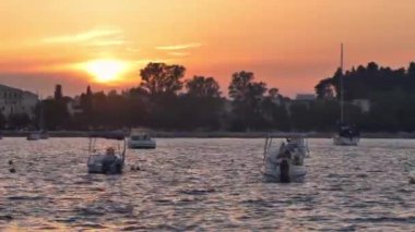 Yunanistan 'ın Korfu şehrinde Marina.