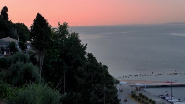 科孚岛地标 希腊Vlacherna修道院 — 图库视频影像