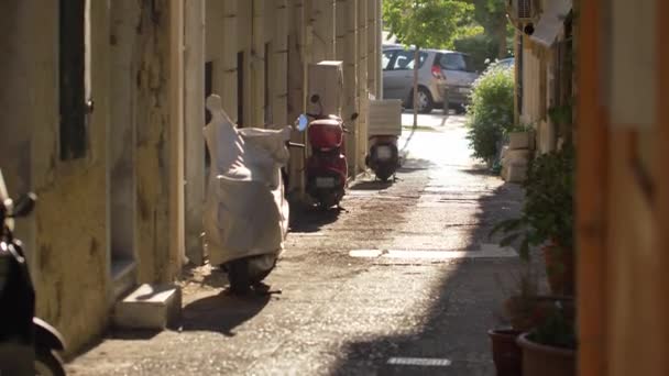 Calles Ciudad Corfú Arquitectura Del Casco Antiguo Corfú Grecia — Vídeo de stock