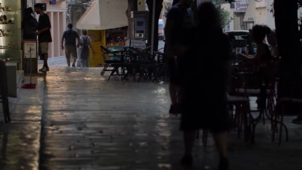 Calles Ciudad Corfú Arquitectura Del Casco Antiguo Corfú Grecia — Vídeo de stock