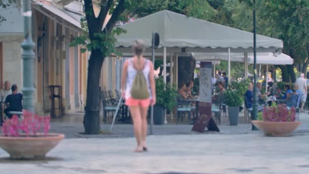 Calles Ciudad Corfú Arquitectura Del Casco Antiguo Corfú Grecia — Vídeo de stock