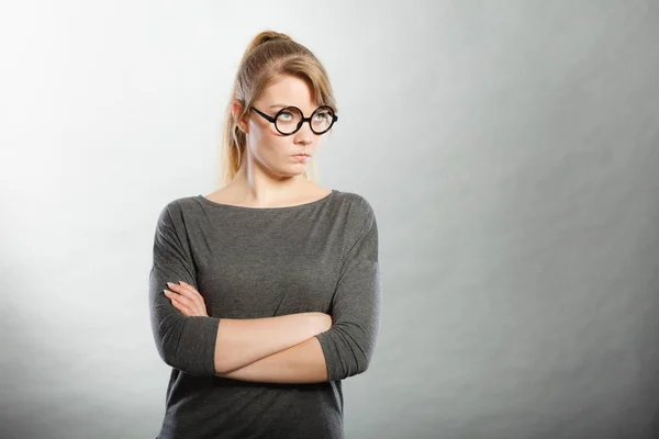 Geste Ausdruck Wut Gefühle Psychologie Konzept Aufgebrachte Dame Die Ihrem — Stockfoto