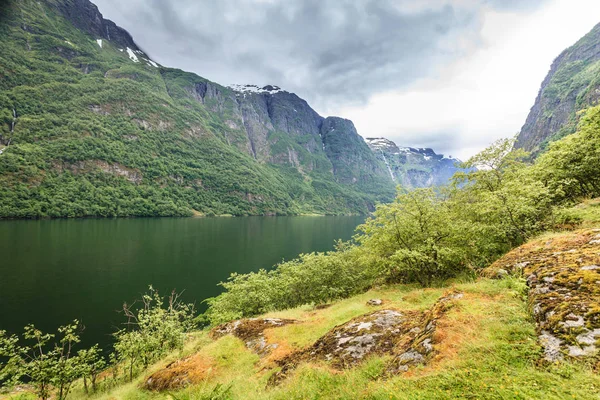 Turism Semester Och Resor Berg Landskap Och Fjord Norge Skandinavien — Stockfoto