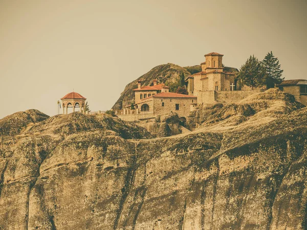 Klasztor Klifie Meteora Kalambaka Tesalia Grecja Grecki Miejsc Wpisanego Listę — Zdjęcie stockowe