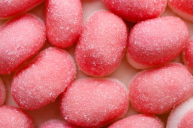 Tatlı gıda şeker arka plan. Pembe reçel veya marshmallow duvar kağıdı zemin makro.