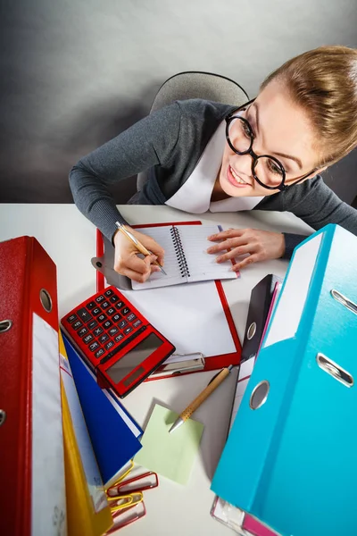 Oficina Contabilidad Financia Concepto Salud Mental Corporación Secretaria Obsesionada Trabajo — Foto de Stock