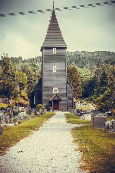 Iglesia Hamre Isla Osteroy Noruega Condado Hordaland — Foto de Stock