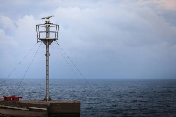 Radar Och Havet Visa Lindesnes Lighthouse Södra Udde Vest Agder — Stockfoto