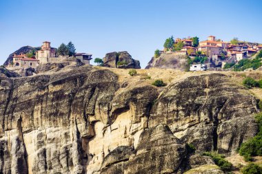 Meteora, Kalambaka Thessaly Yunanistan cliff üzerinde manastır. Yunan yerler. UNESCO Dünya Mirası sit alanı.