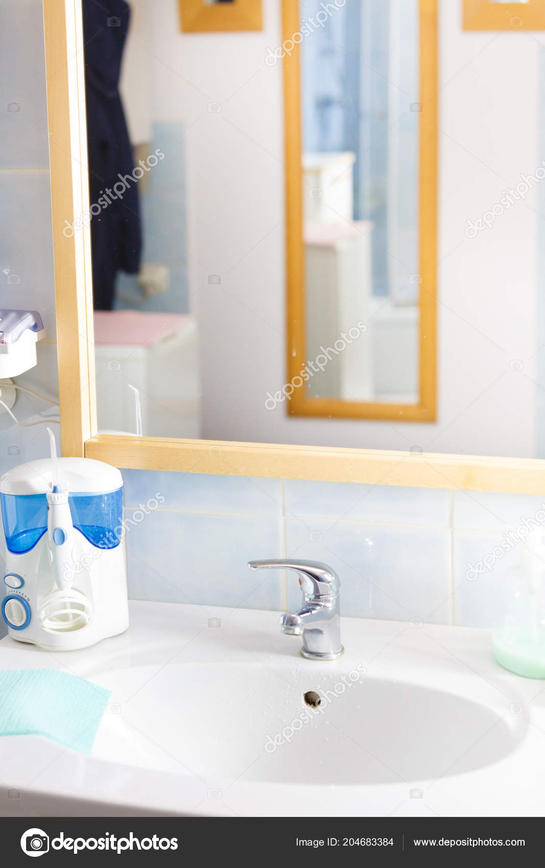 Bathroom Features Concept Sink Mirror Hygiene Objects Nobody
