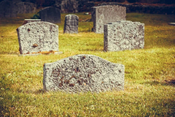 Cementerio Cerca Iglesia Hamre Isla Osteroy Noruega Condado Hordaland — Foto de Stock