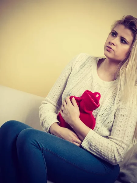 Fájdalmas Időszakok Menstruációs Görcsproblémák Koncepciója Akinek Gyomorgörcs Cofa Érzés Nagyon — Stock Fotó