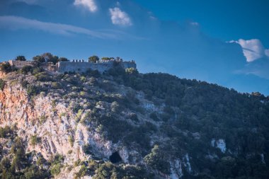 Messinia Yunanistan Peloponnese, Güney Avrupa ünlü Navarin kalede. Tatil seyahat macera kavramı.
