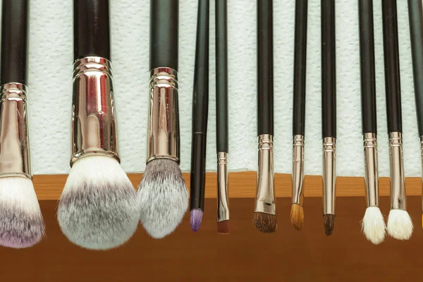 Beauty Makeup Set Wet Professional Make Brushes Washing Drying — Stock Photo, Image