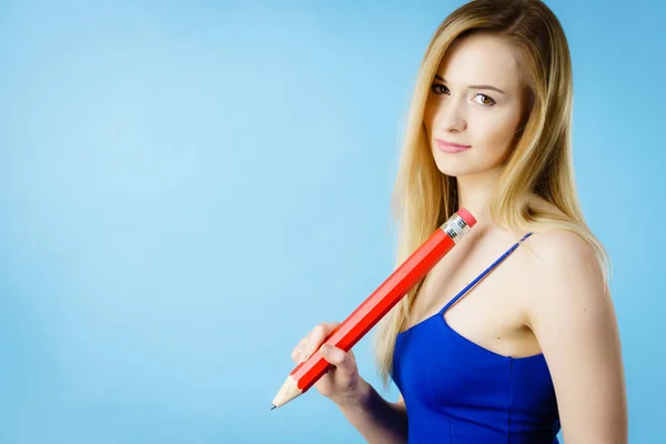 Woman Confused Thinking Seeks Solution Pensive Thoughtful Schoolgirl Female Student — Stock Photo, Image