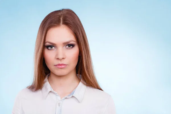 Juventud Autocuidado Retrato Mujer Bonita Joven Maquillaje Cara Chica Belleza — Foto de Stock