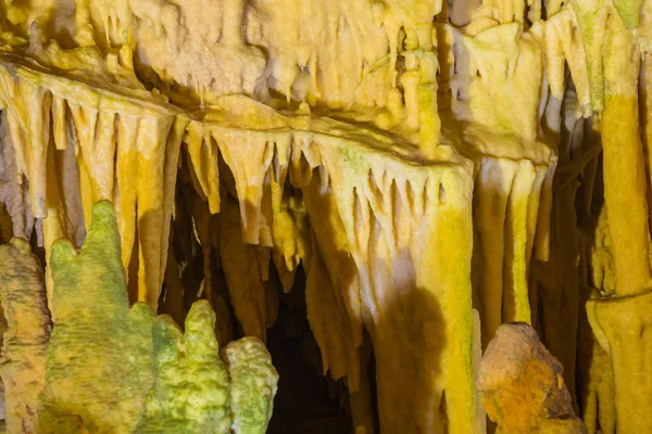 Formations Impressionnantes Des Stalactites Stalagmites Dans Grotte Dirou Destination Grecque — Photo