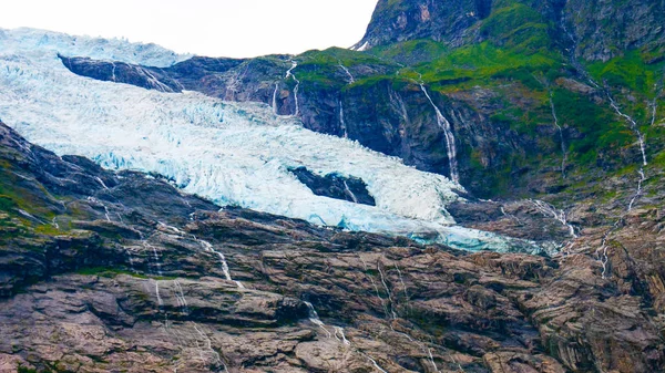 노르웨이 Sogn Fjordane County Fjaerland Boyabreen Glacier — 스톡 사진